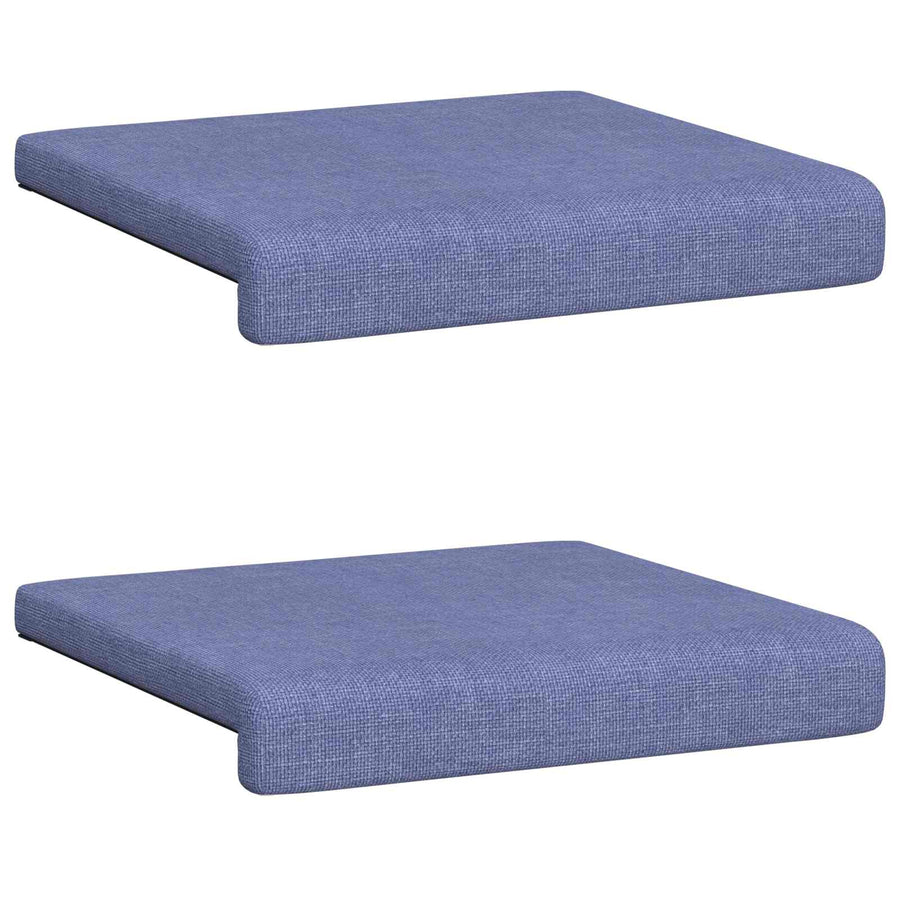 Bankkussen 2 st Stof Jeans Blauw Diepte 35 cm