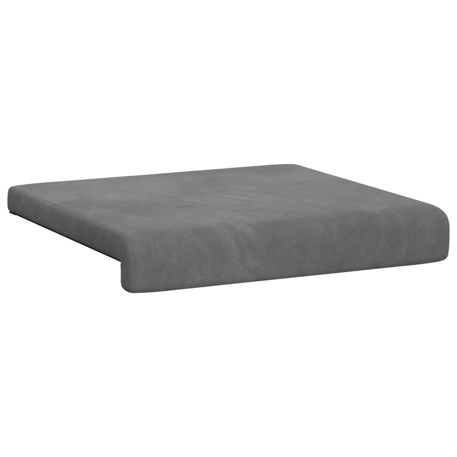 Bankkussen 2 st fluweel Donkergrijs Diepte 35 cm