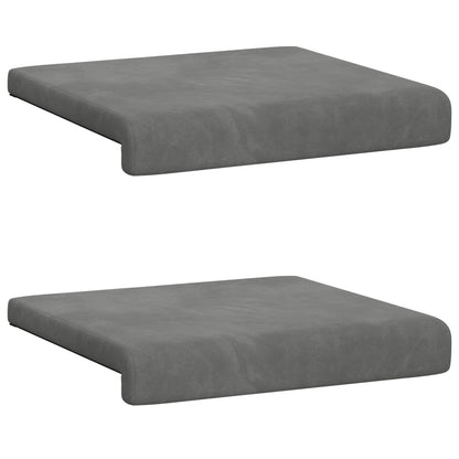 Bankkussen 2 st fluweel Donkergrijs Diepte 35 cm