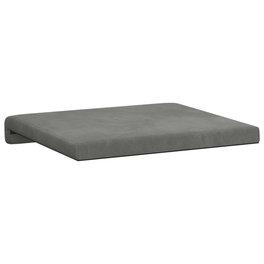Bankkussen 2 st fluweel Donkergrijs Diepte 35 cm