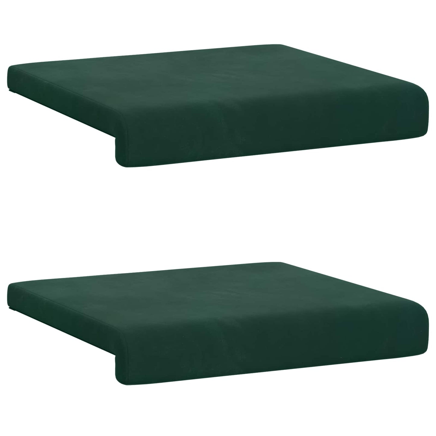 Bankkussen 2 st fluweel Donkergroen Diepte 35 cm
