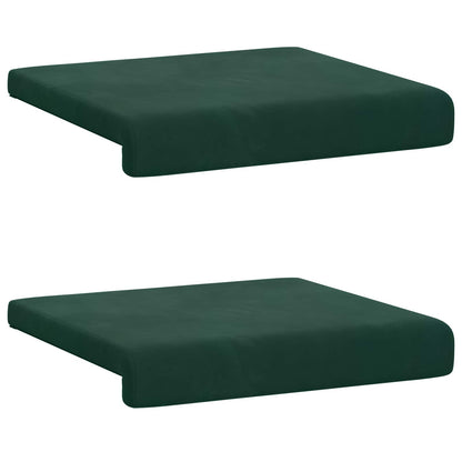 Bankkussen 2 st fluweel Donkergroen Diepte 35 cm
