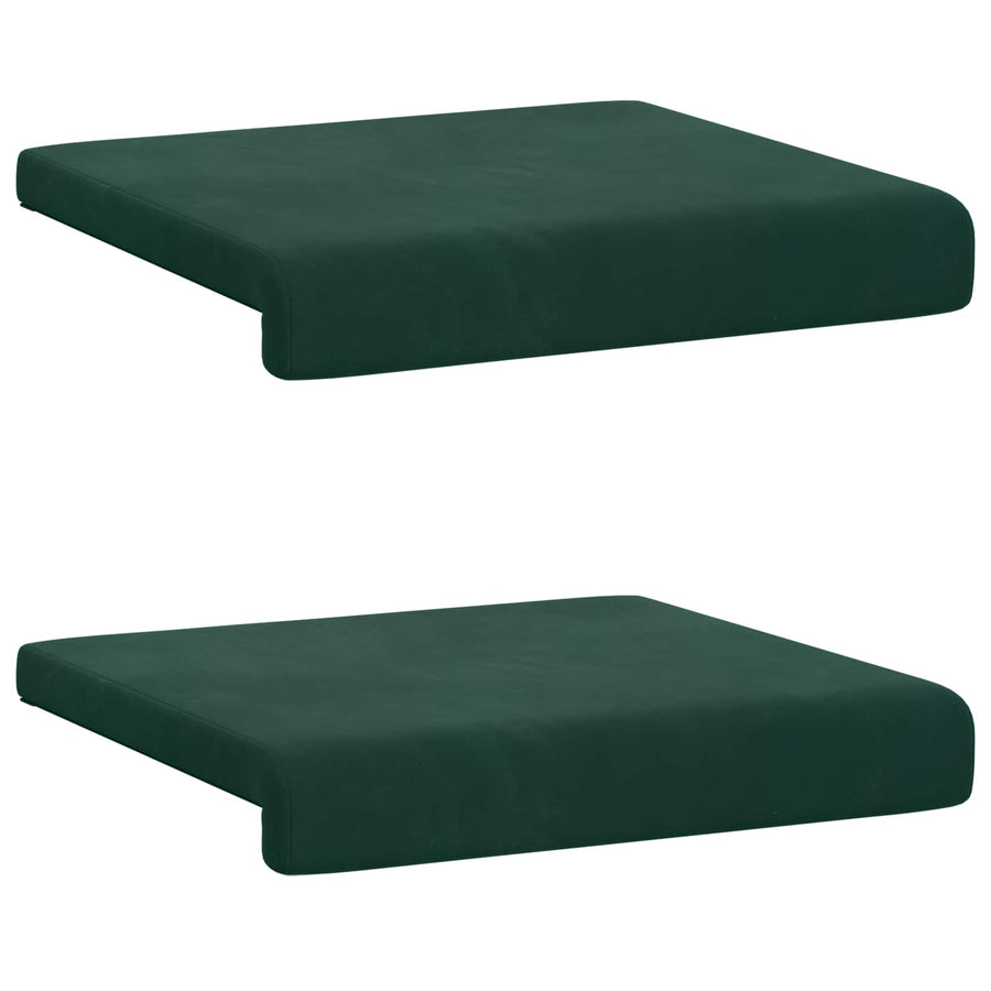 Bankkussen 2 st fluweel Donkergroen Diepte 35 cm