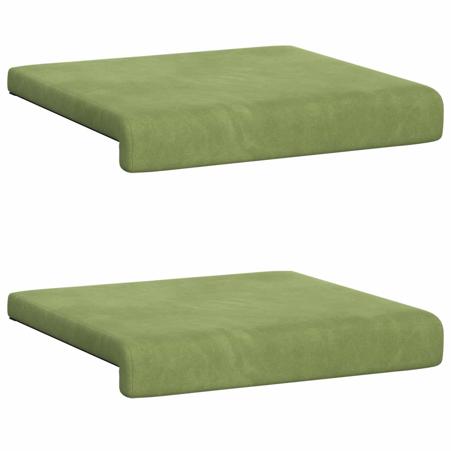 Bankkussen 2 st fluweel Lichtgroen Diepte 35 cm