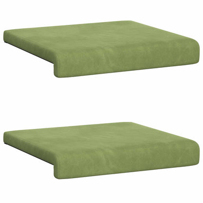 Bankkussen 2 st fluweel Lichtgroen Diepte 35 cm