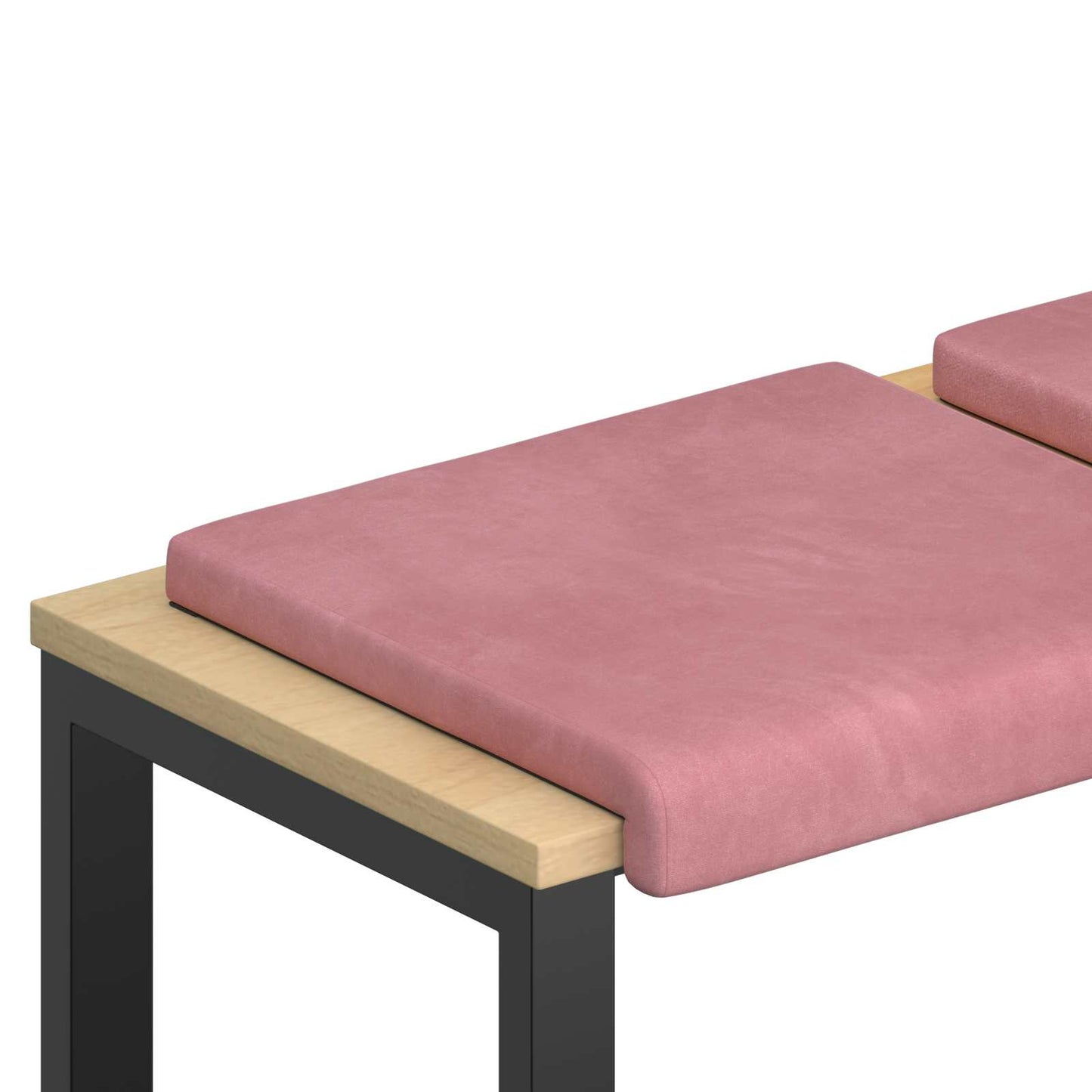 Bankkussen 2 st fluweel Roze Diepte 35 cm