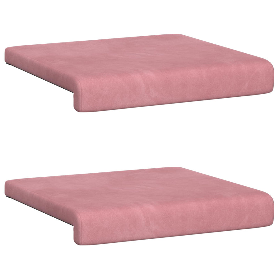 Bankkussen 2 st fluweel Roze Diepte 35 cm