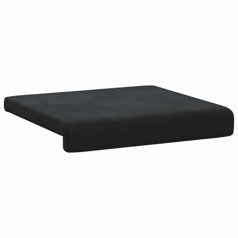 Bankkussen 2 st fluweel Zwart Diepte 35 cm