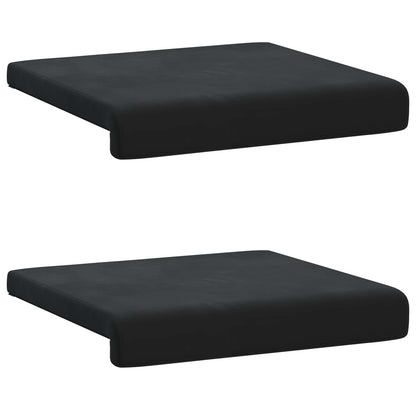 Bankkussen 2 st fluweel Zwart Diepte 35 cm