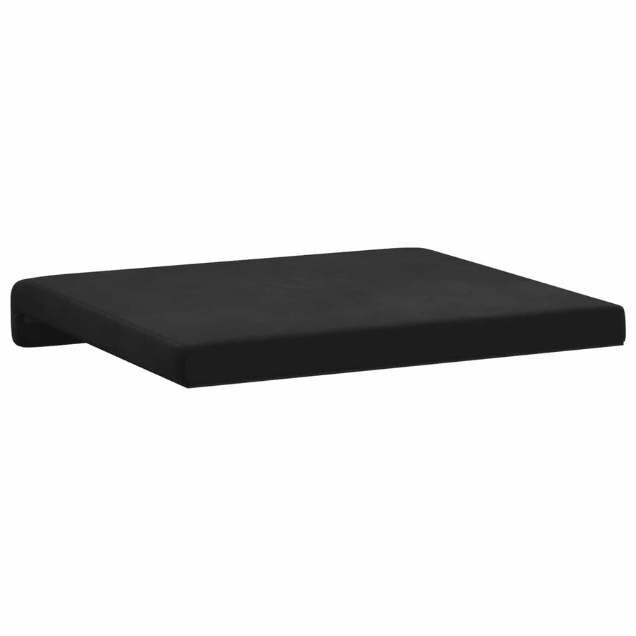 Bankkussen 2 st fluweel Zwart Diepte 35 cm