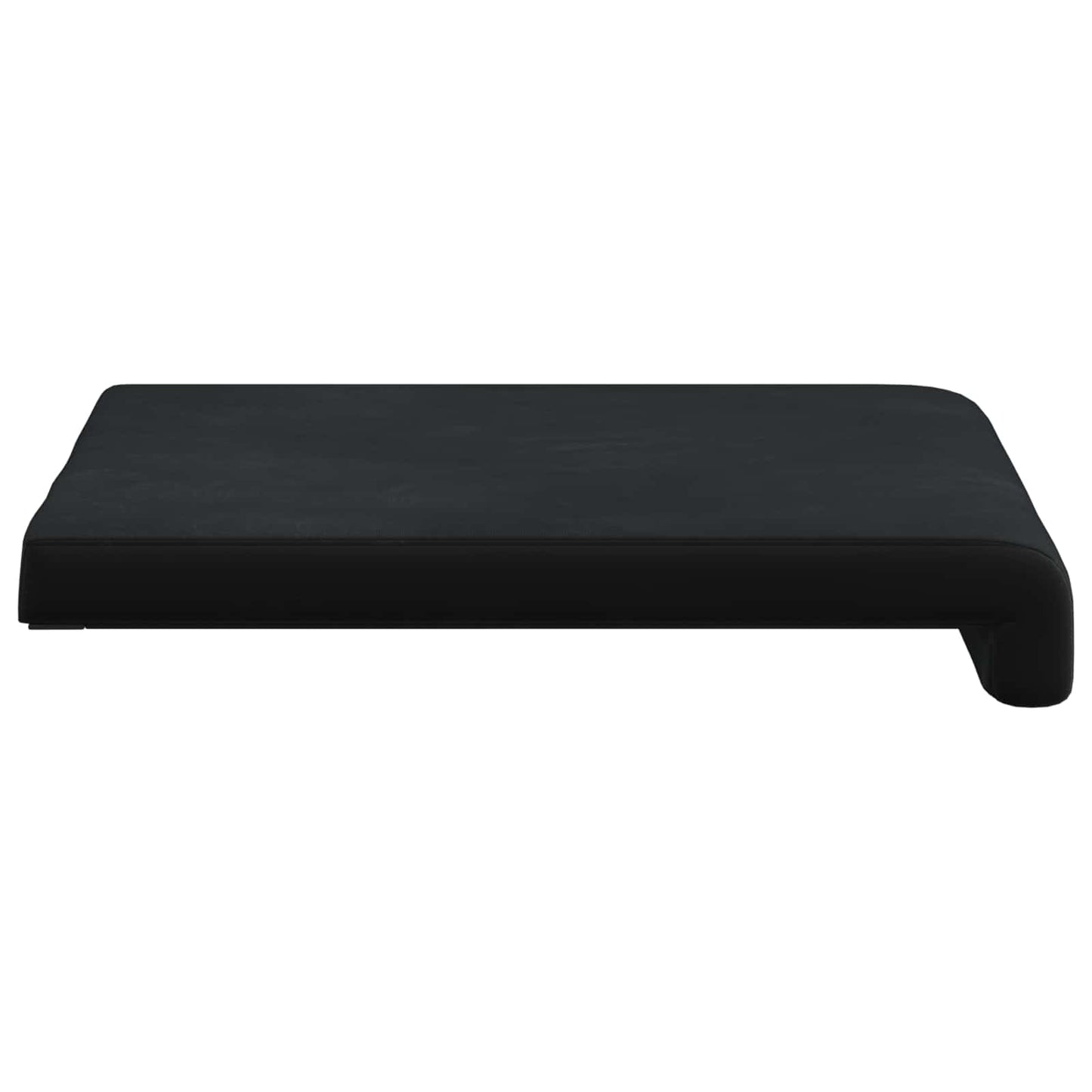 Bankkussen 2 st fluweel Zwart Diepte 35 cm