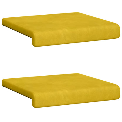 Bankkussen 2 st fluweel Geel Diepte 35 cm