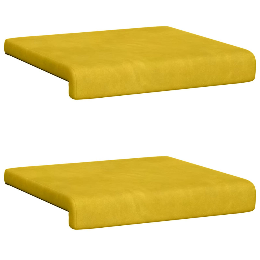 Bankkussen 2 st fluweel Geel Diepte 35 cm