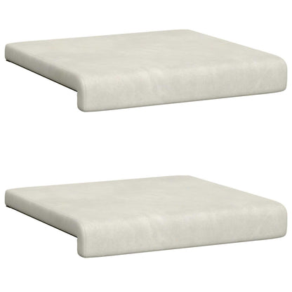 Bankkussen 2 st fluweel Crèmekleurig Diepte 35 cm