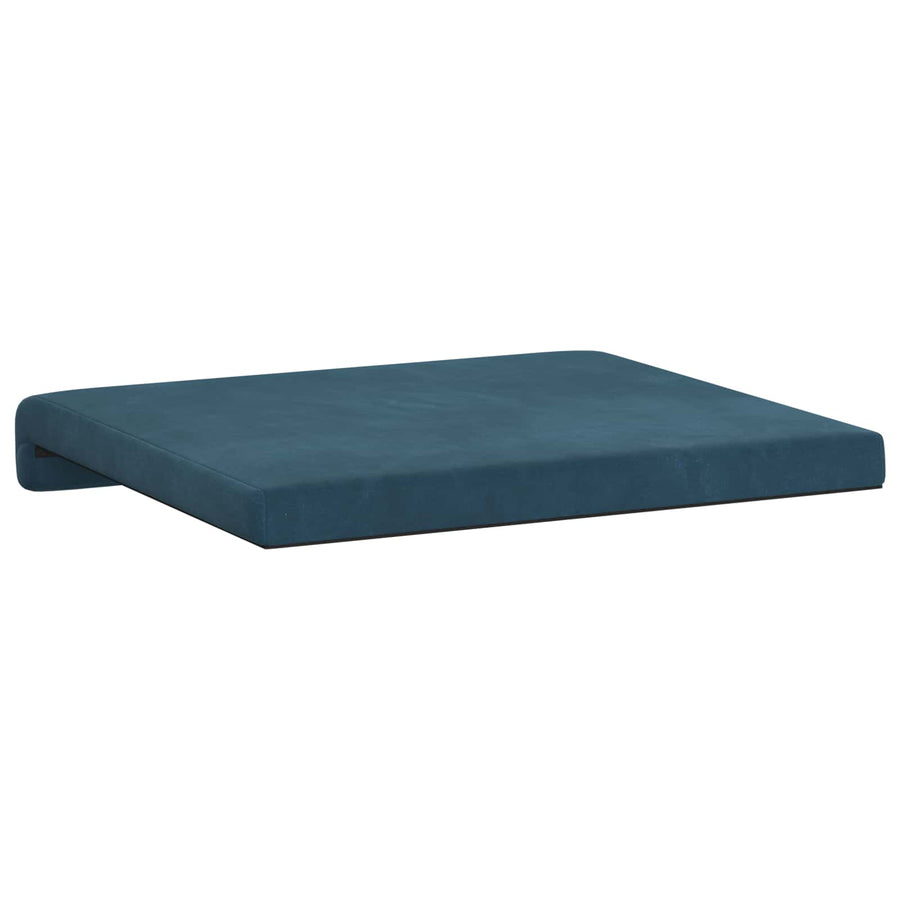 Bankkussen 2 st fluweel Blauw Diepte 35 cm