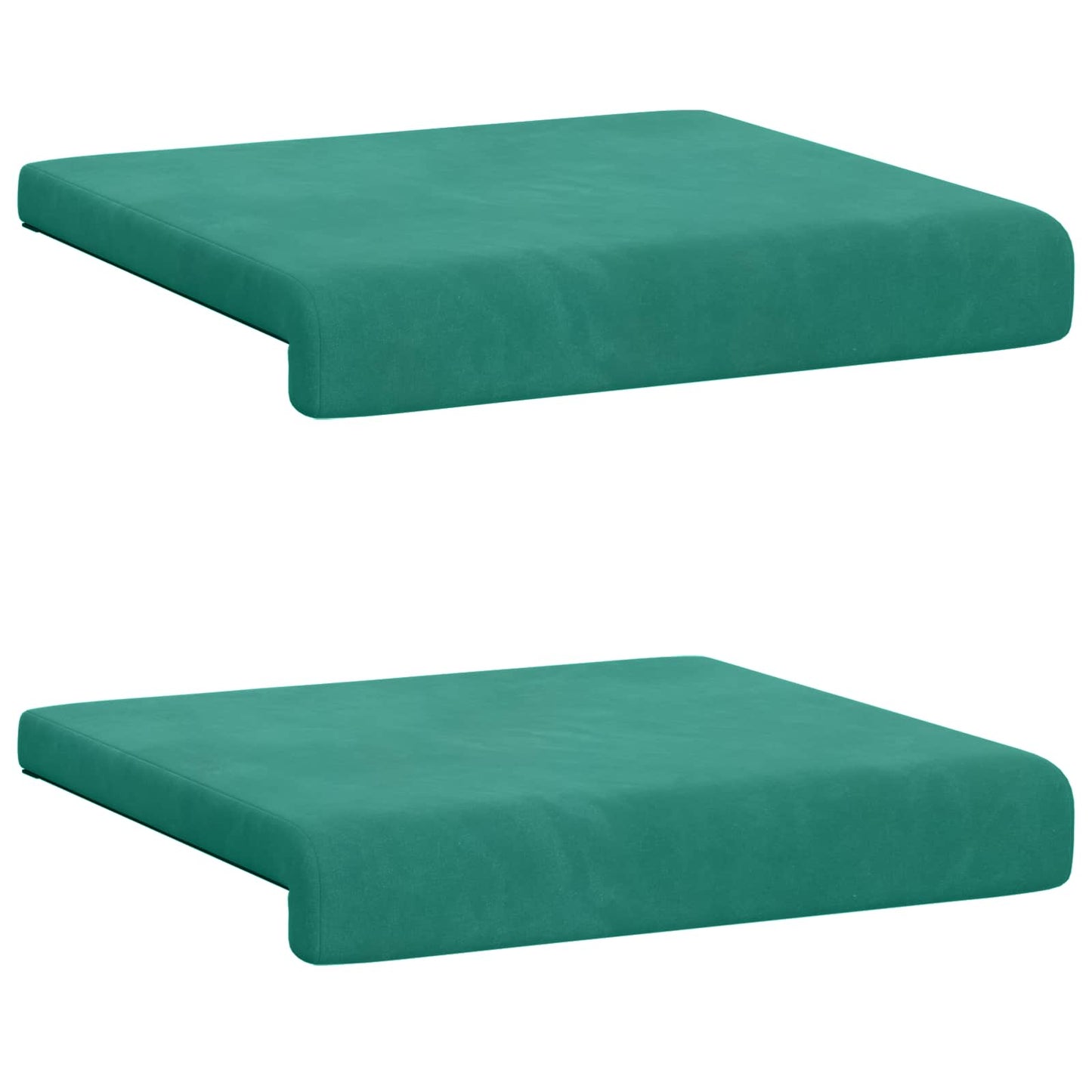 Bankkussen 2 st fluweel Turquoise Diepte 35 cm