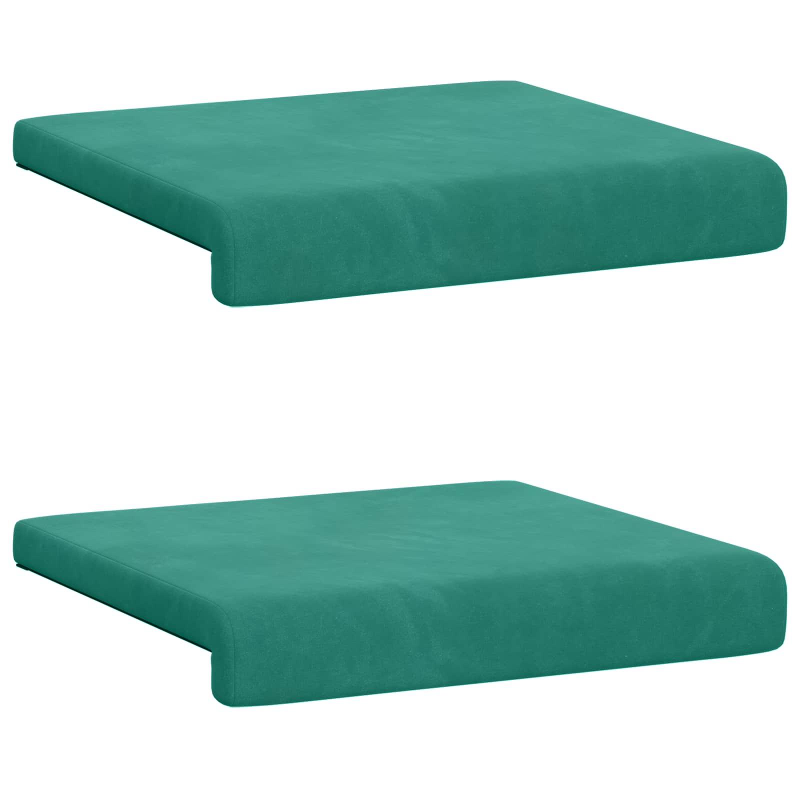 Bankkussen 2 st fluweel Turquoise Diepte 35 cm