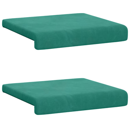 Bankkussen 2 st fluweel Turquoise Diepte 35 cm