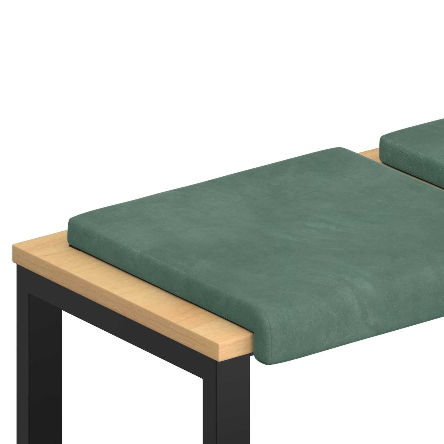 Bankkussen 2 st fluweel Zeegroen Diepte 35 cm