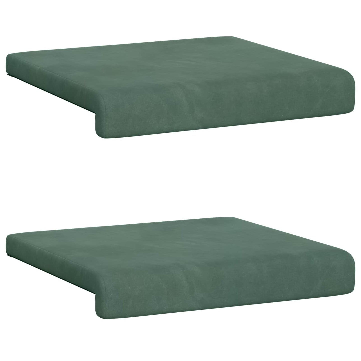Bankkussen 2 st fluweel Zeegroen Diepte 35 cm
