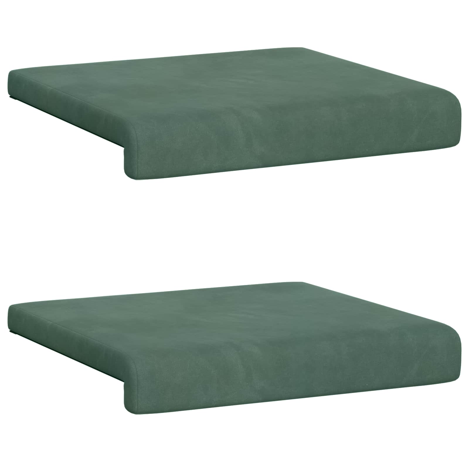 Bankkussen 2 st fluweel Zeegroen Diepte 35 cm