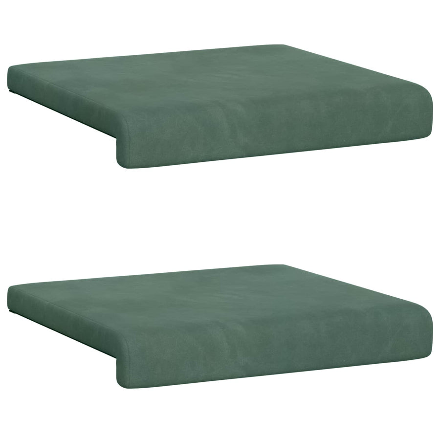 Bankkussen 2 st fluweel Zeegroen Diepte 35 cm