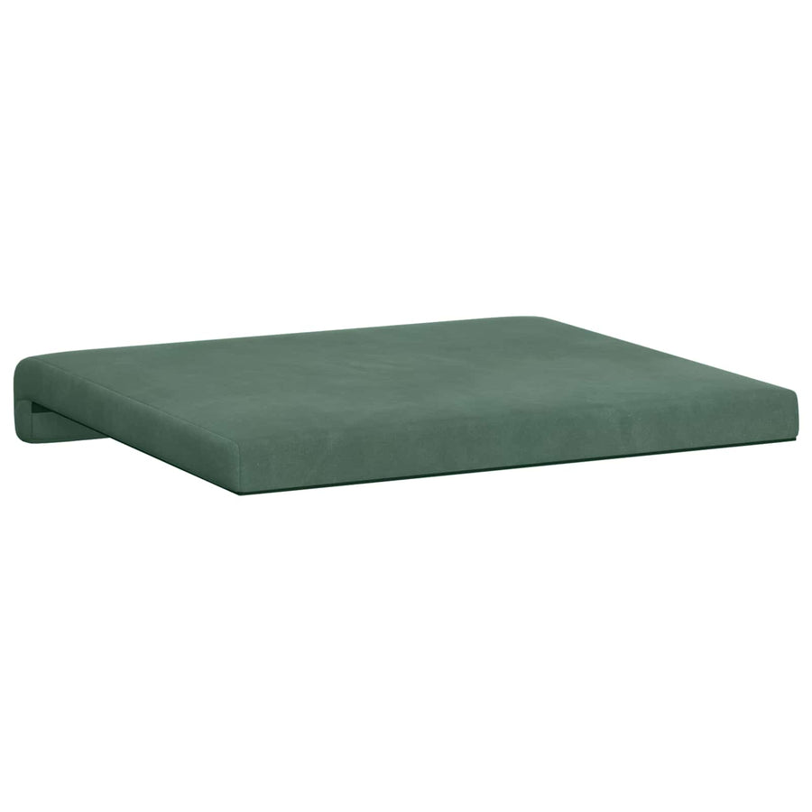 Bankkussen 2 st fluweel Zeegroen Diepte 35 cm