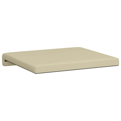 Bankkussen 2 st Kunstleer Crèmekleurig Diepte 35 cm
