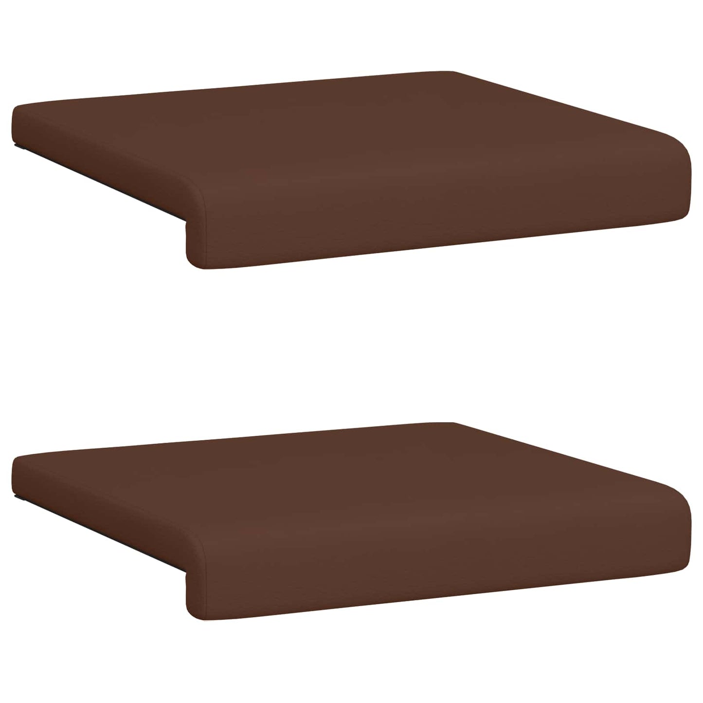 Bankkussen 2 st Kunstleer Bruin Diepte 35 cm