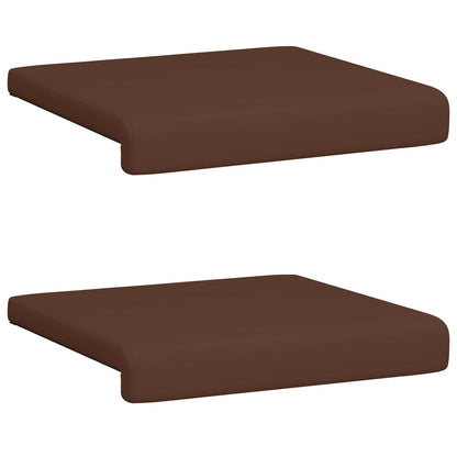 Bankkussen 2 st Kunstleer Bruin Diepte 35 cm