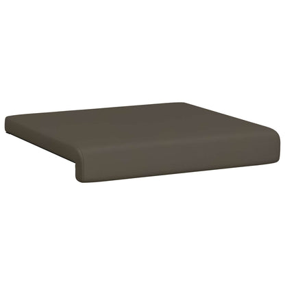 Bankkussen 2 st Kunstleer Grijs Diepte 35 cm