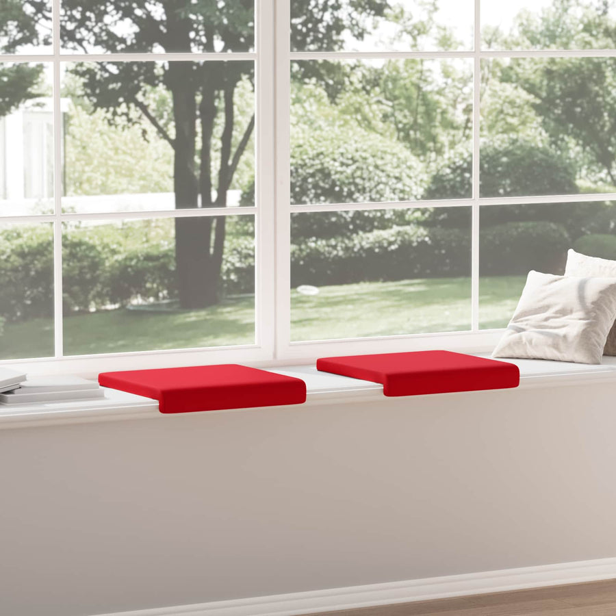 Bankkussen 2 st Kunstleer Rood Diepte 35 cm
