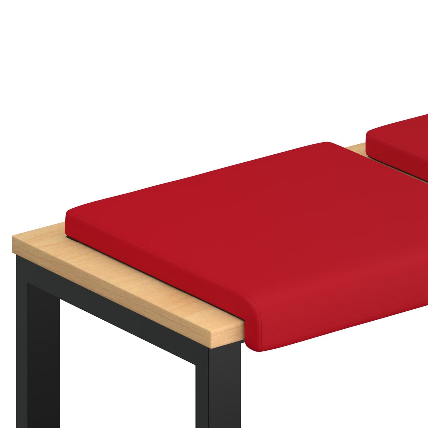 Bankkussen 2 st Kunstleer Rood Diepte 35 cm