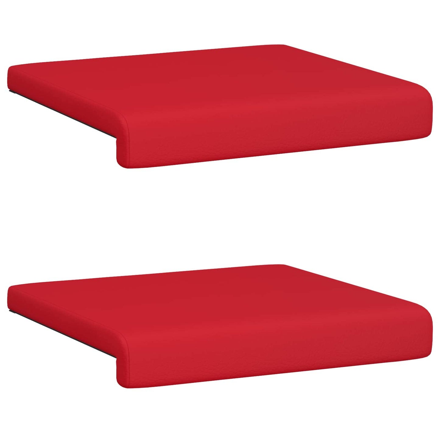 Bankkussen 2 st Kunstleer Rood Diepte 35 cm