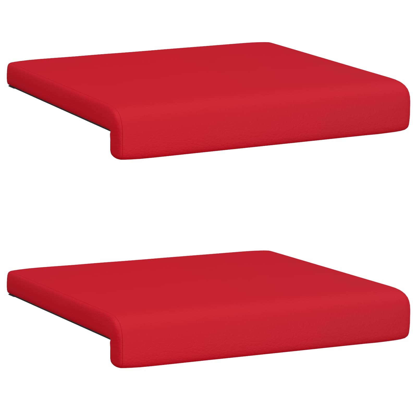 Bankkussen 2 st Kunstleer Rood Diepte 35 cm