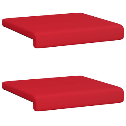 Bankkussen 2 st Kunstleer Rood Diepte 35 cm