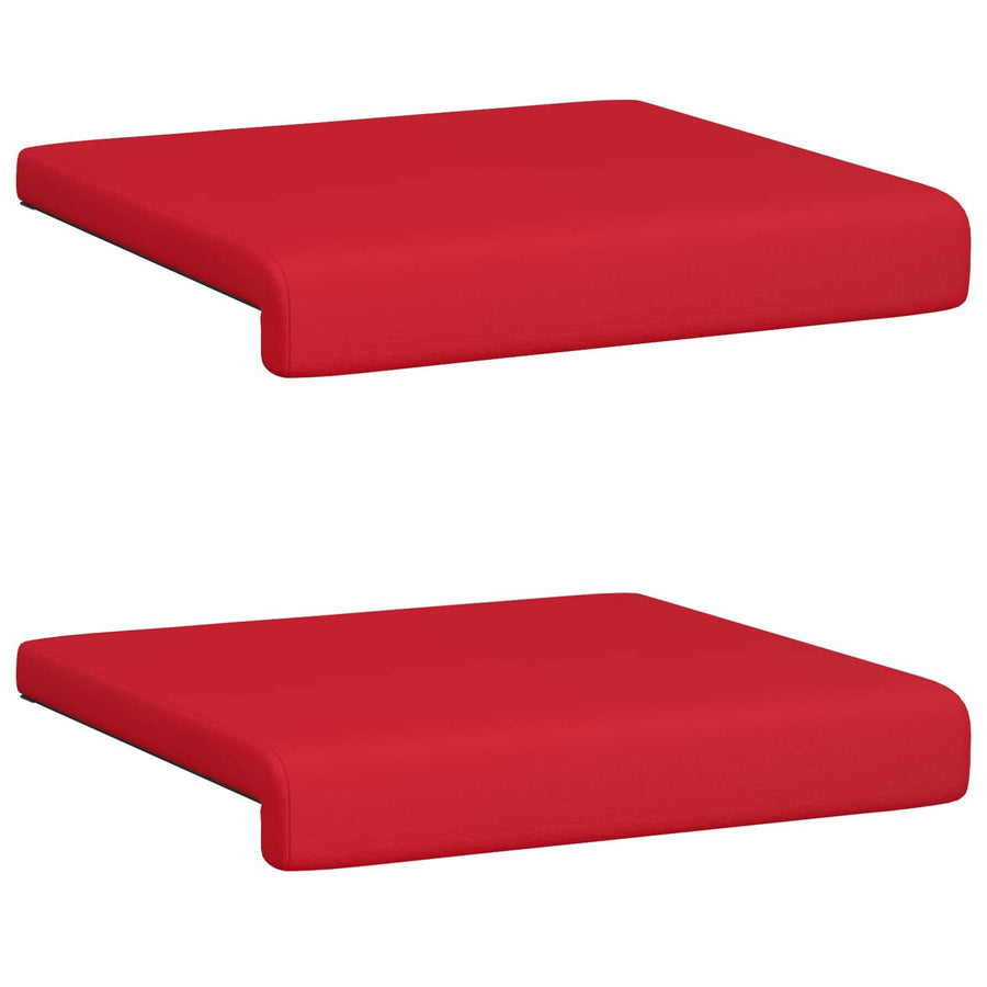 Bankkussen 2 st Kunstleer Rood Diepte 35 cm