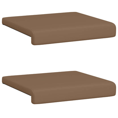 Bankkussen 2 st Kunstleer Cappuccino Diepte 35 cm