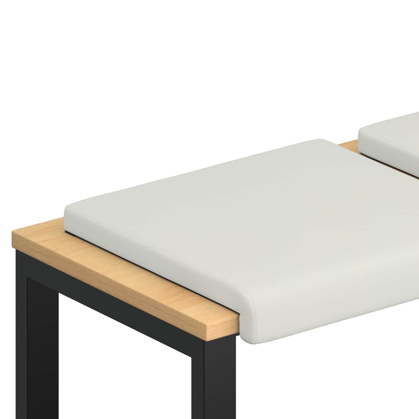 Bankkussen 2 st Kunstleer Wit Diepte 35 cm