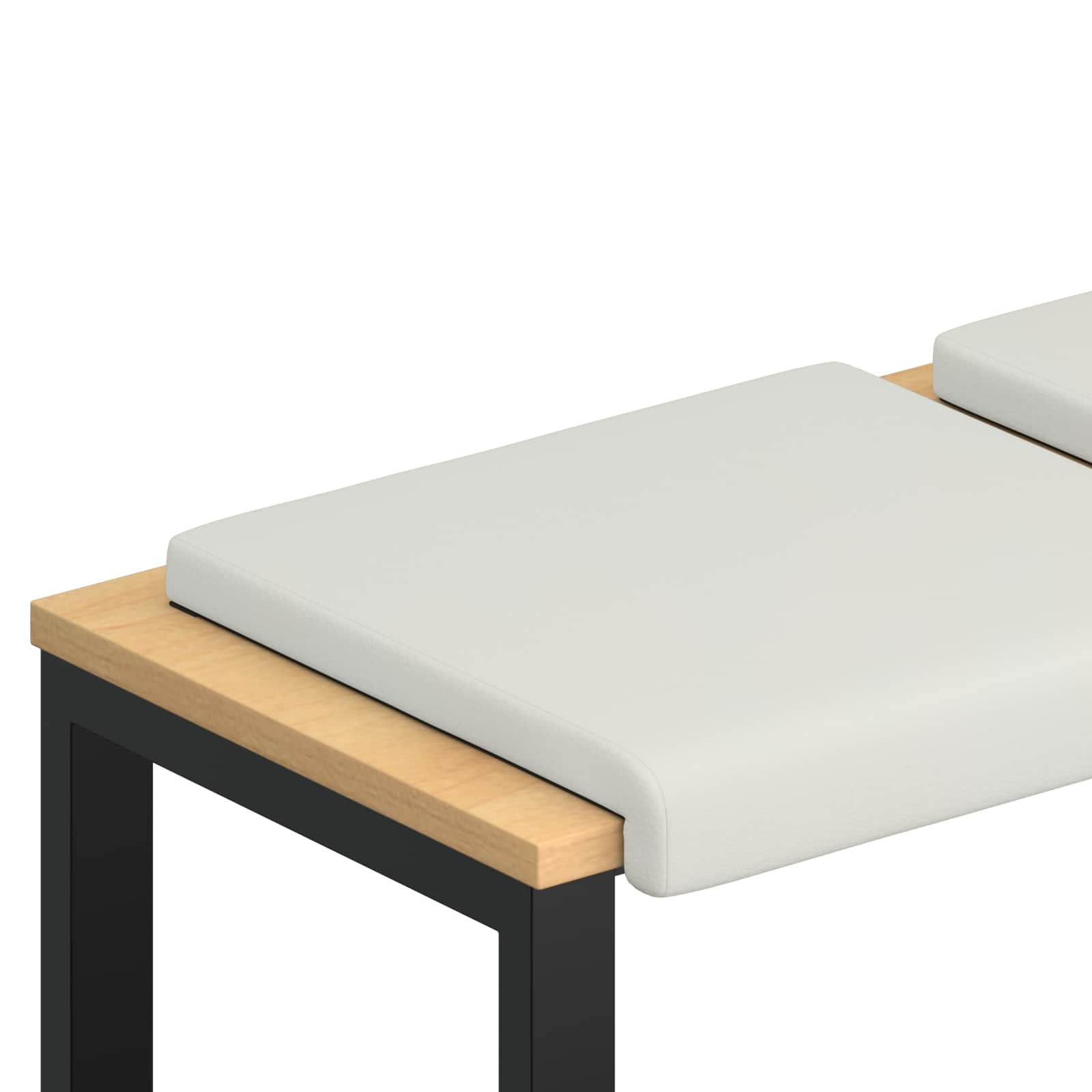 Bankkussen 2 st Kunstleer Wit Diepte 35 cm