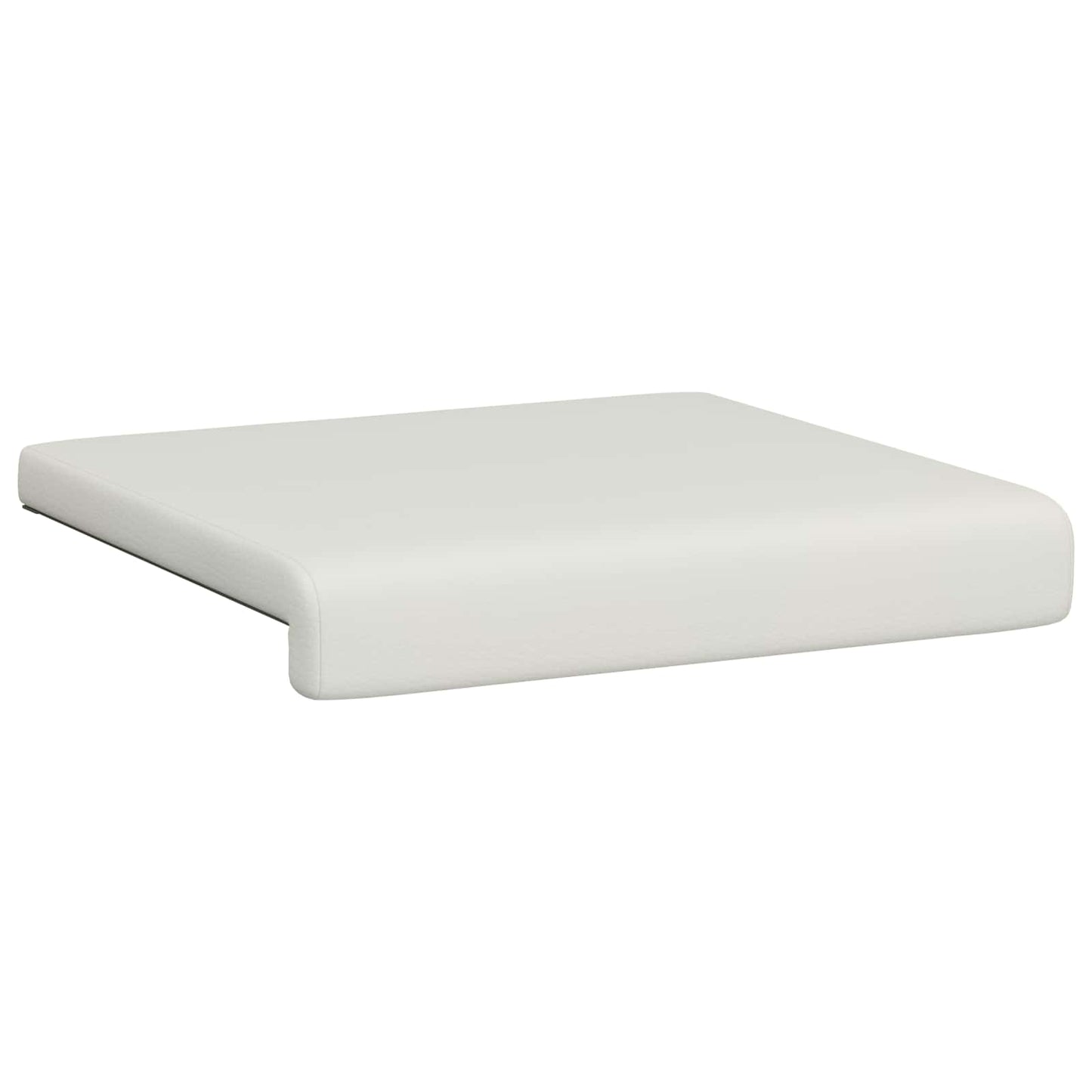 Bankkussen 2 st Kunstleer Wit Diepte 35 cm