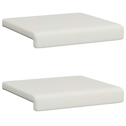 Bankkussen 2 st Kunstleer Wit Diepte 35 cm