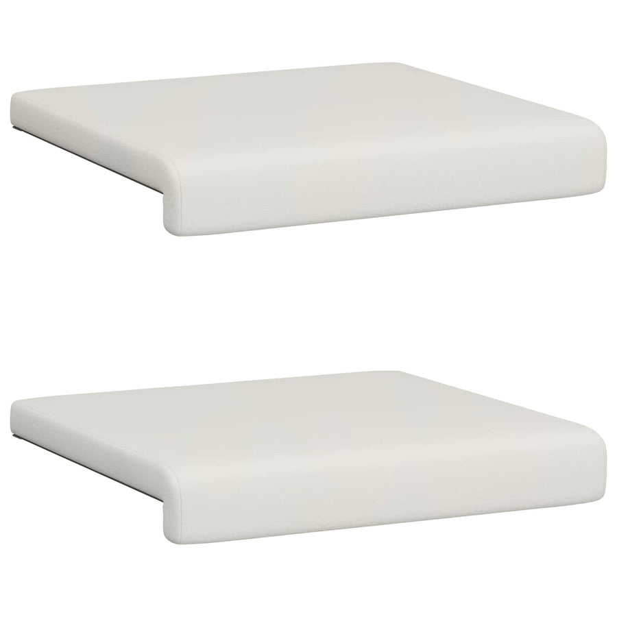 Bankkussen 2 st Kunstleer Wit Diepte 35 cm