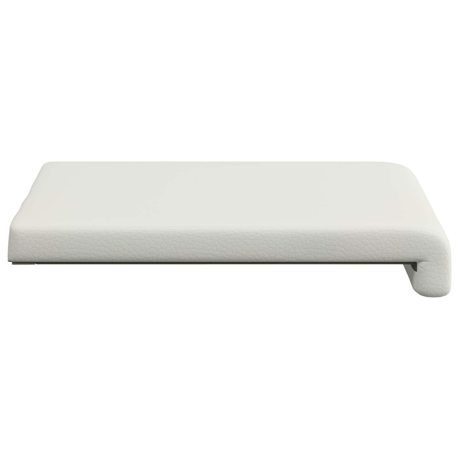 Bankkussen 2 st Kunstleer Wit Diepte 35 cm