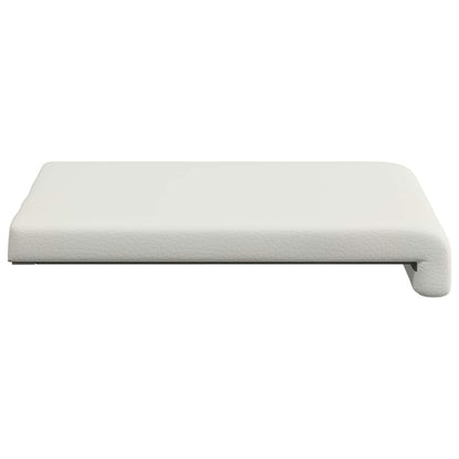 Bankkussen 2 st Kunstleer Wit Diepte 35 cm