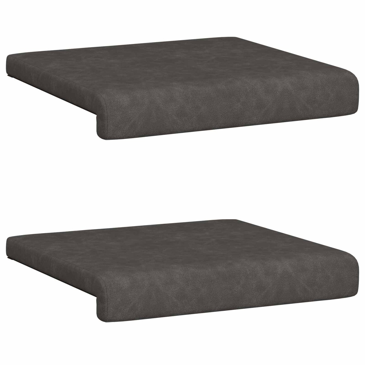 Bankkussen 2 st Kunstleer Zwart Diepte 35 cm
