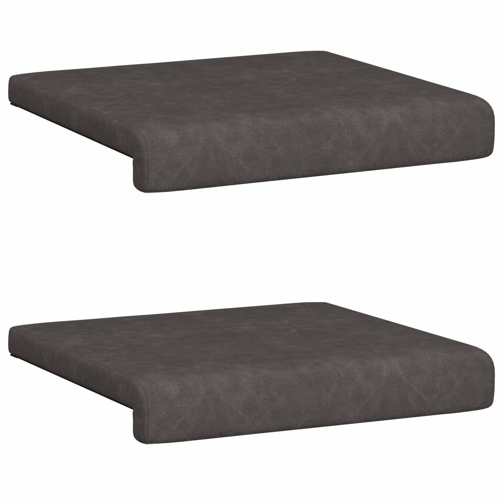 Bankkussen 2 st Kunstleer Zwart Diepte 35 cm