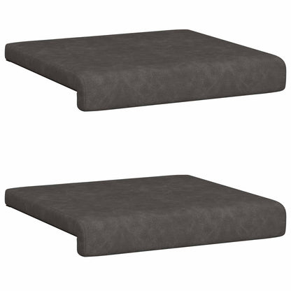 Bankkussen 2 st Kunstleer Zwart Diepte 35 cm
