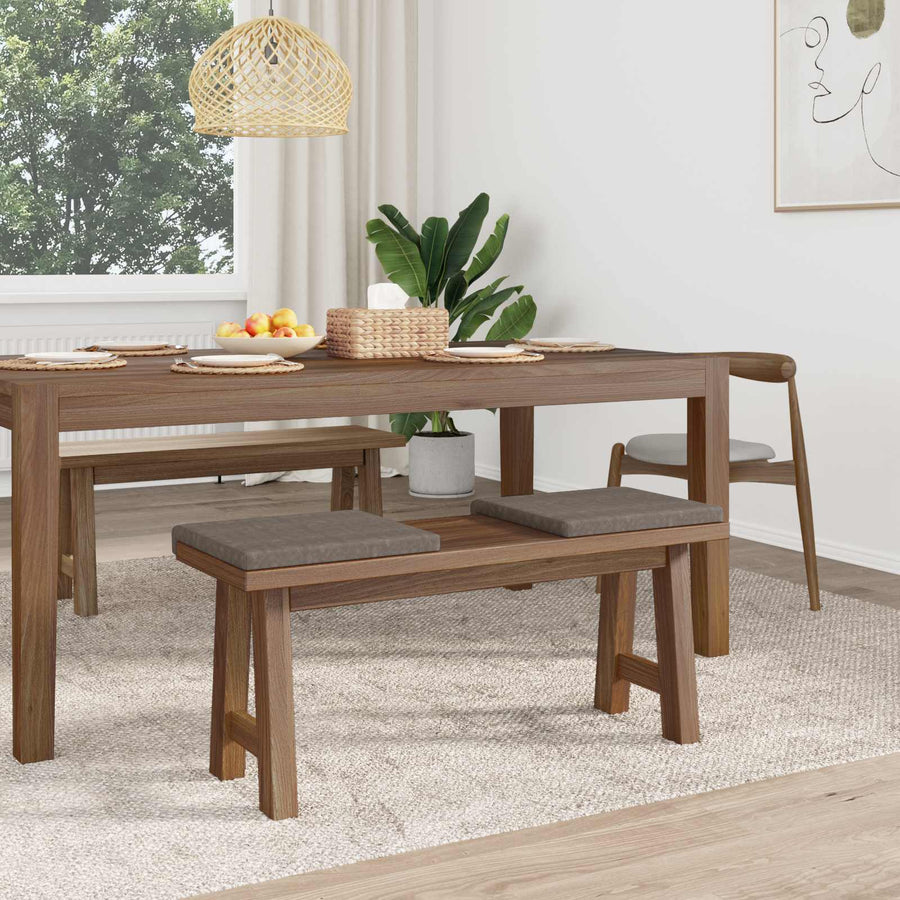 Bankkussen 2 st Kunstleer Grijs Diepte 35 cm
