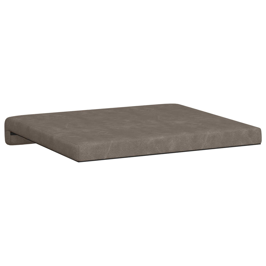 Bankkussen 2 st Kunstleer Grijs Diepte 35 cm